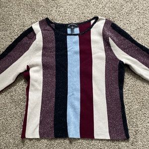 Glitter striped sweater